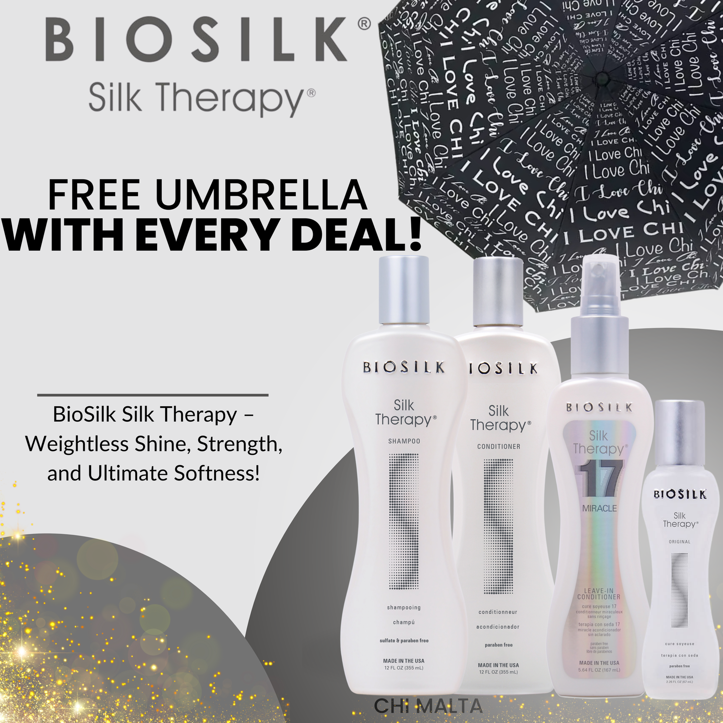 Biosilk 4 Products Offer + Free Umbrella