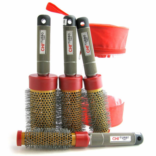 TURBO CERAMIC NYLON ROUND BRUSH STYLIST PACK 2