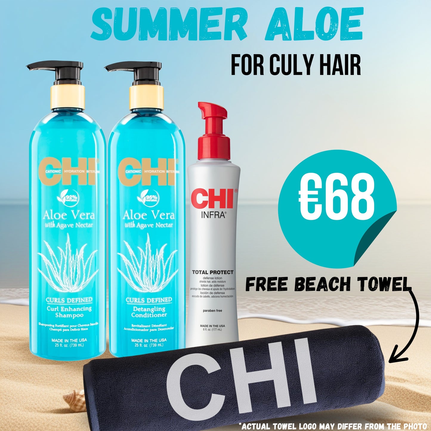 01-CHI SUMMER ALOE VERA + BEACH TOWEL
