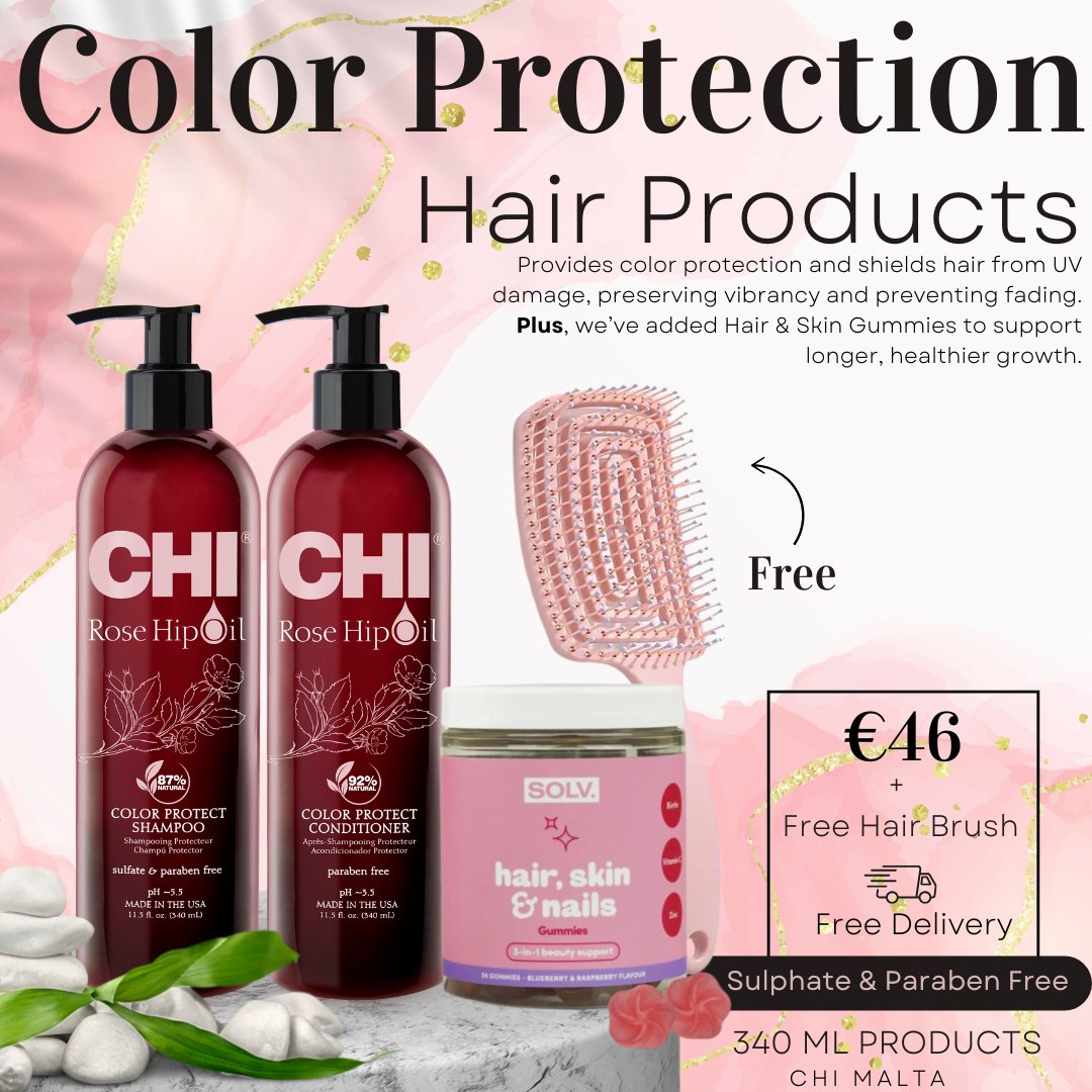 Color Protection CHI Rose Hip Set + Free Brush