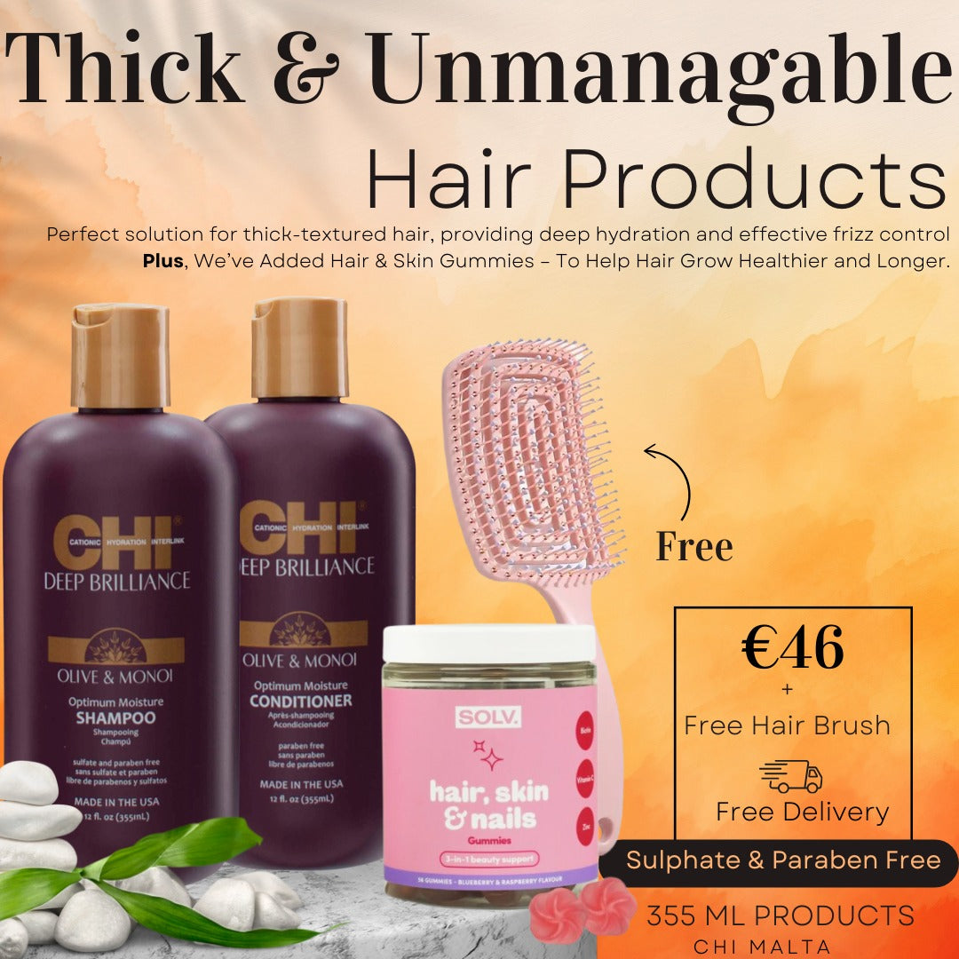 Thick & Unmanageable Deep Brilliance Set + Free Brush