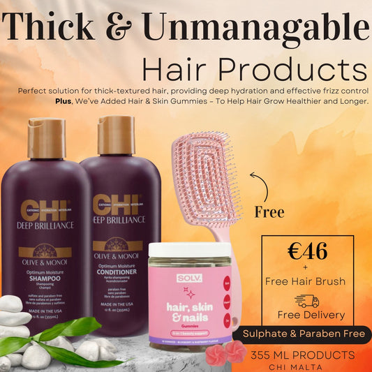 Thick & Unmanageable Deep Brilliance Set + Free Brush