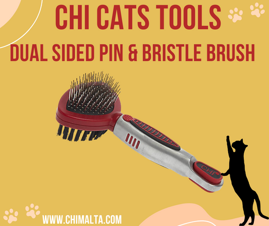 CHI PETS CATS DUAL SIDED PIN BRISTLE & BRUSH ( CATS )