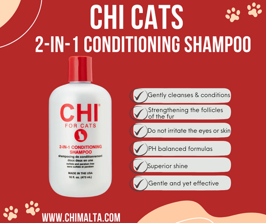 01CHI PETS CAT 2 IN 1 CONDITIONING SHAMPOO