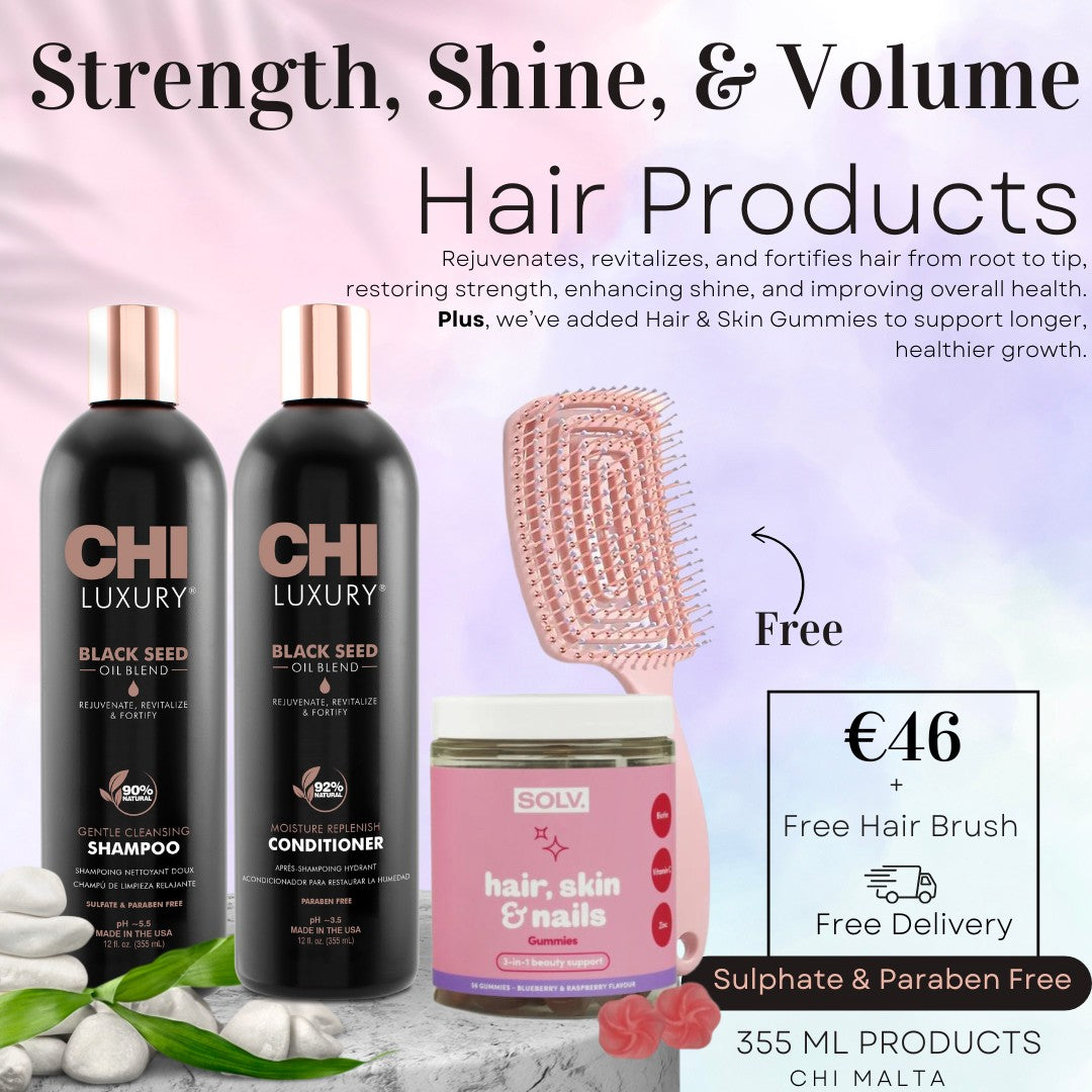 Strength, Shine & Volume CHI Luxury Set + Free Brush