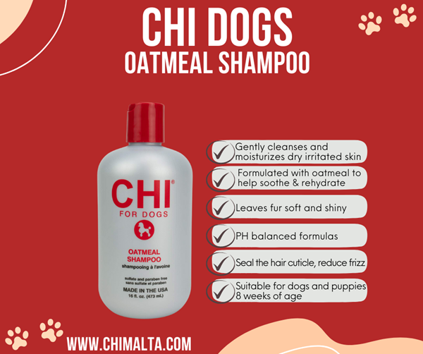CHI Pets Oatmeal Shampoo For Dogs 473Ml
