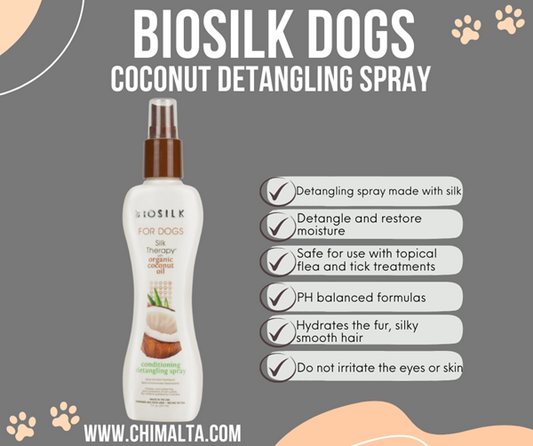 Biosilk Pets Conditioning Detangling Spray 207ml for Dogs