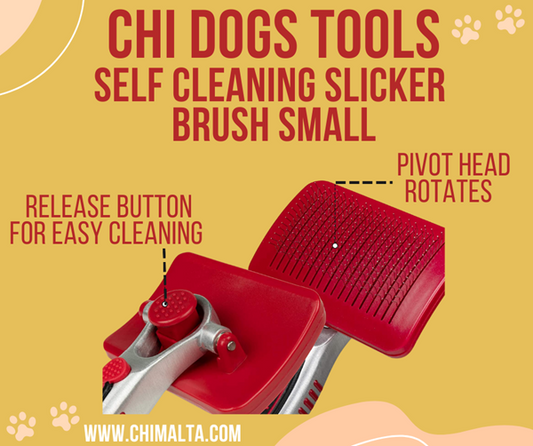 CHI For Dogs Self Cleaning Slicker Brush- Small For Dogs