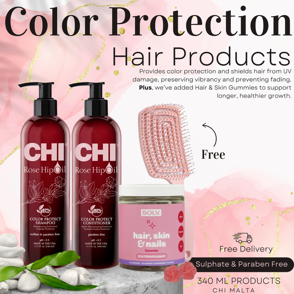 CHI Color Protection Rose Hip Solv+ Free Brush
