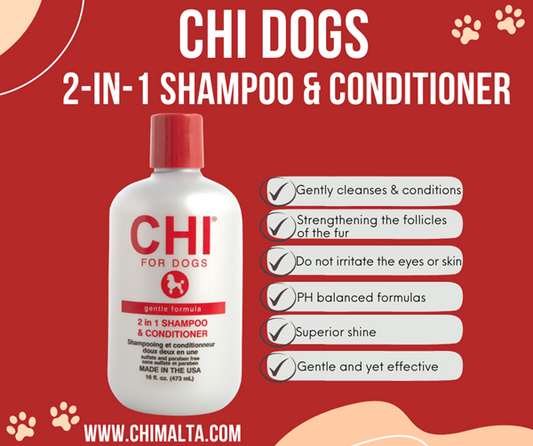 CHI Pets Gentle 2 In 1 Shampoo & Conditioner 473Ml for dogs