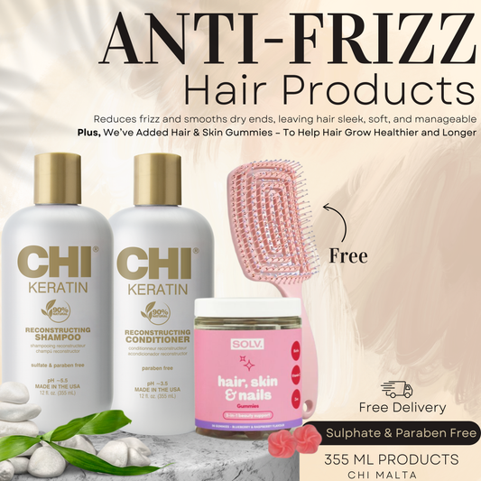 Anti-Frizz Keratin Care Set Solv + Free Brush