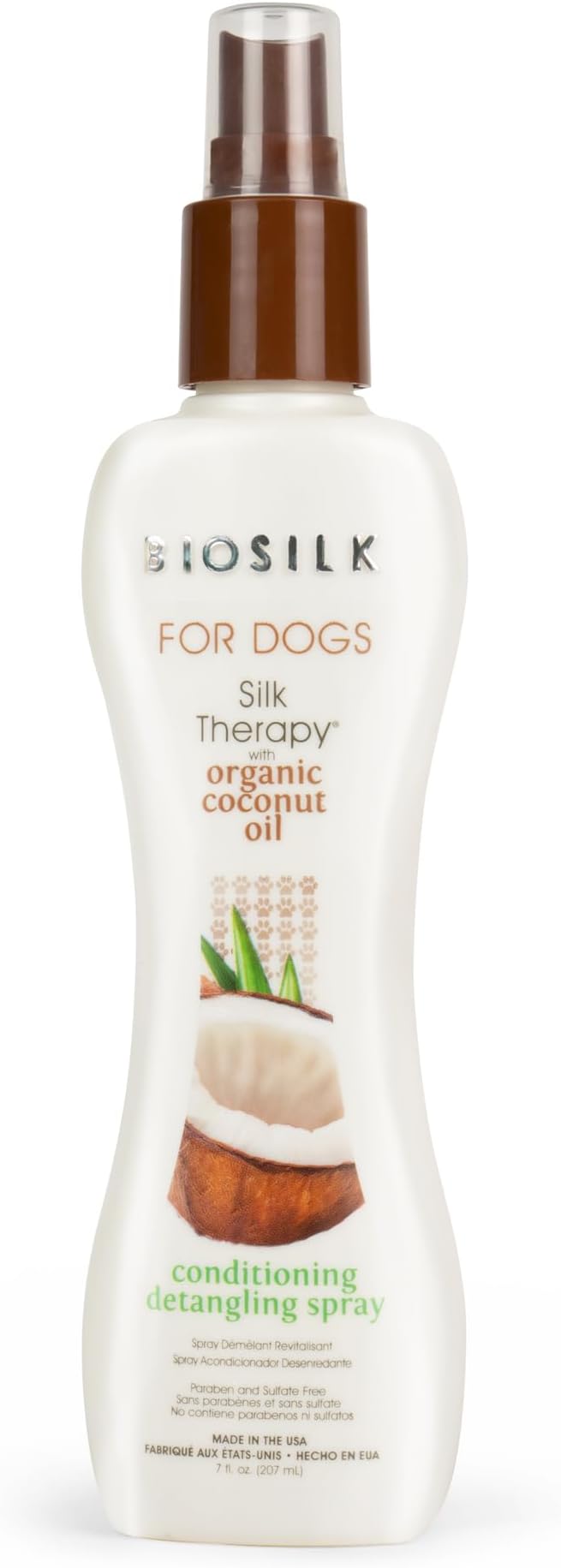 Biosilk Pets Coconut Conditioning Detangling Spray Dogs - 207ml