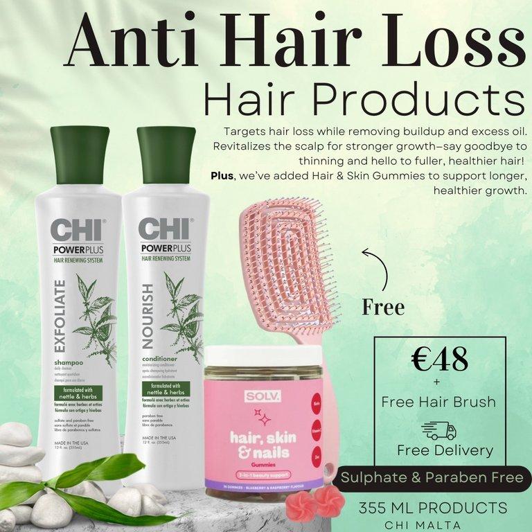 Anti-Hair Loss Power Plus Set  Solv + Free Brush