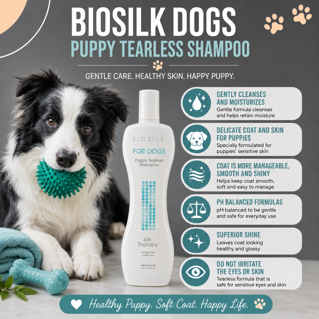 Biosilk Pets Puppy Tearless Shampoo 355Ml for dogs