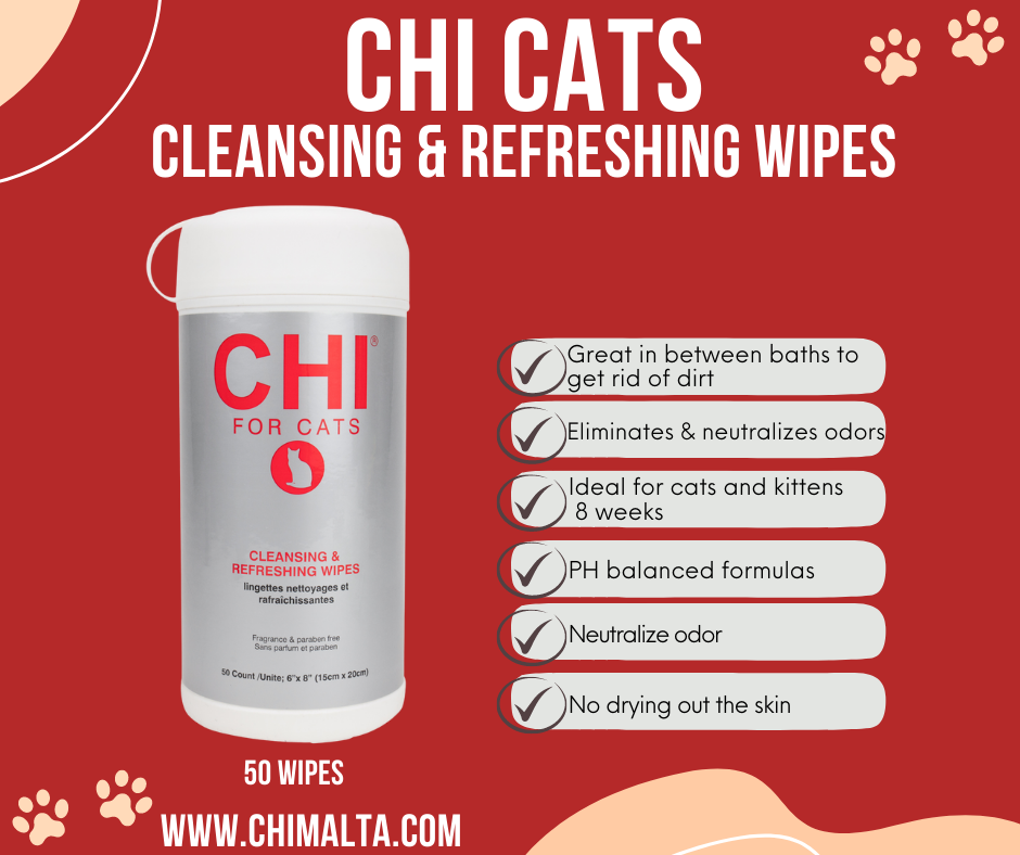 CHI PETS CAT CLEANSING WIPES