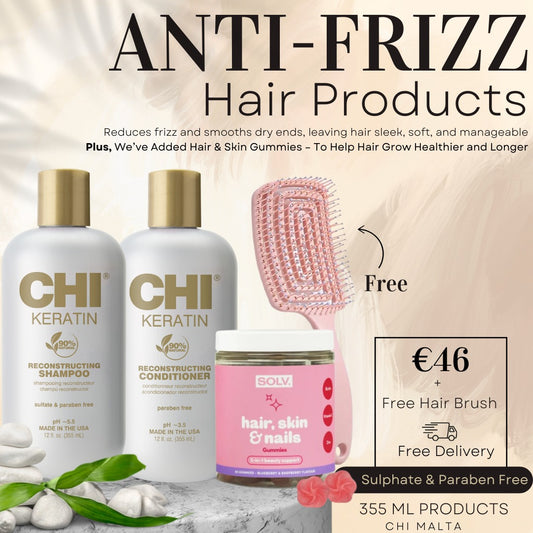 Anti-Frizz Keratin Care Set + Free Brush